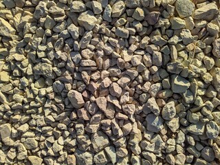 texture and background of white rubble in the daytime.