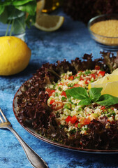 Traditional Levantine vegetarian salad tabbouleh