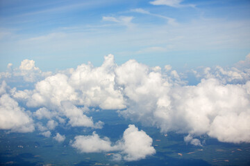 Clouds taken from the angle of the plane