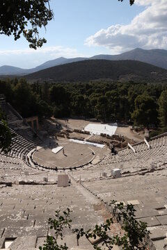 Ancient theater of epidaure un Greece 