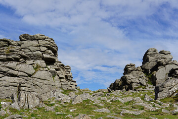 Hound Tor in Dartmoor National Park. Devon, England, UK