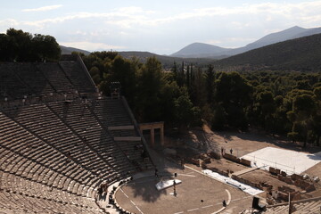 Ancient theater of epidaure un Greece 