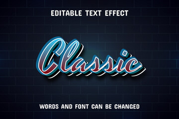 Classic text - editable text effect