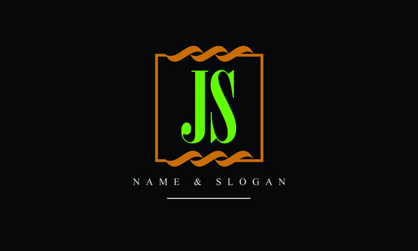 SJ, JS, S, J abstract letters logo monogram