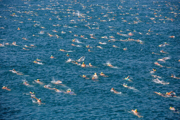 Istanbul, Turkey, 23.07.2017, images of swimmers from the Bosphorus Intercontinental Swimming Competition in the Bosphorus