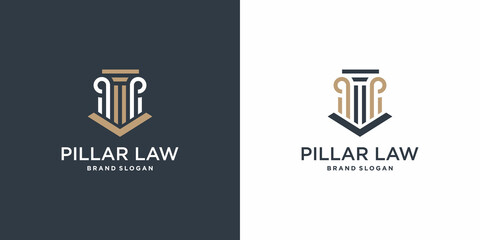 Law logo element with unique style Premium Vector part 3