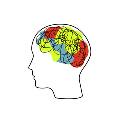 Mental health icon concept vector illustration. World mental health day.