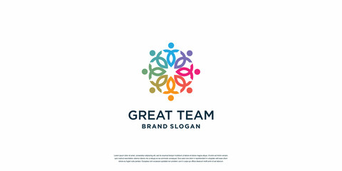 Community logo template for social, team, group Premium Vector part 2