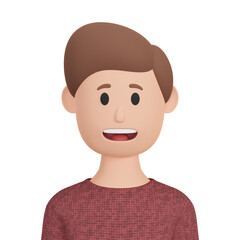 3d rendering man cartoon avatar