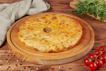Traditional Georgian cuisine, closed pies with filling © echo617