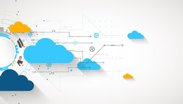 Web cloud technology business abstract background.