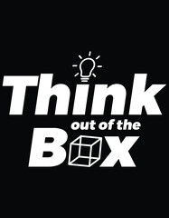Think out of the box t-shirt design