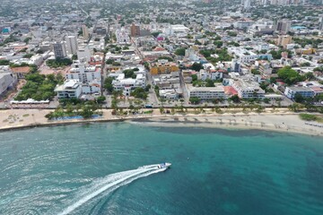 Bahía de Santa Marta, Colombia tomas aéreas.