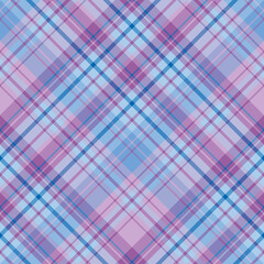 Seamless pattern in light and dark violet and blue colors for plaid, fabric, textile, clothes, tablecloth and other things. Vector image. 2