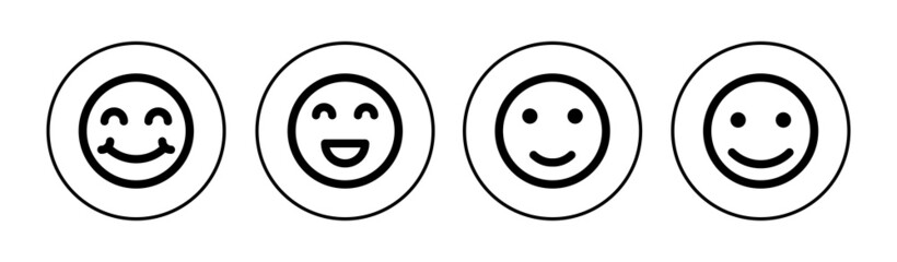 smile icon set. smile emoticon icon. feedback