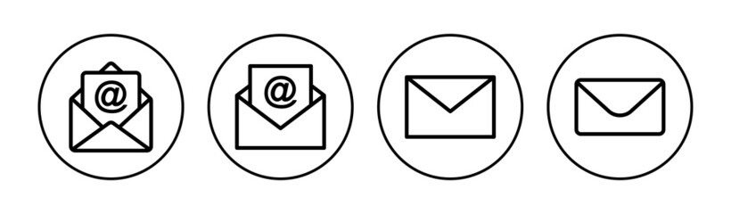 Mail icon set. email icon vector. E-mail icon. Envelope illustration