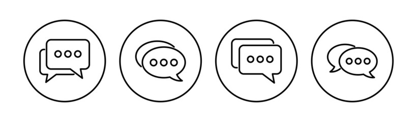 Chat icon set. speech bubble icon. comment icon vector. message. contact us