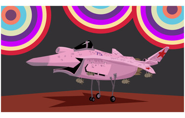 Sukhoi Su-75 Checkmate, Screamer. Vector drawing of 5th generation stealth fighter jet. Image for illustration.