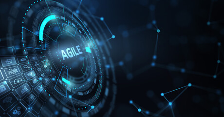 Business, Technology, Internet and network concept. Agile Software Development.