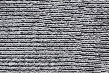 Woolen knitted surface of grey textile