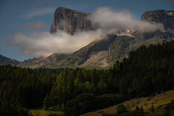 beautiful  landscape in the region of devoluy in the french alps, summer holidays .