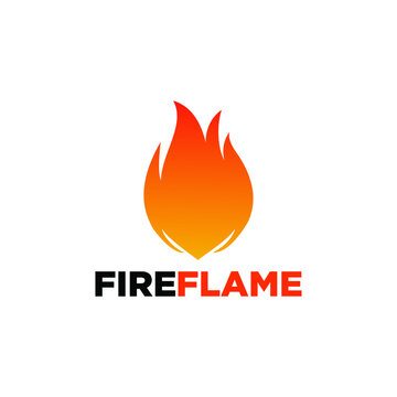 Modern Fire Flame Logo Design Template