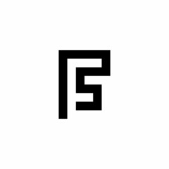 FS letter initial monogram negative space logo