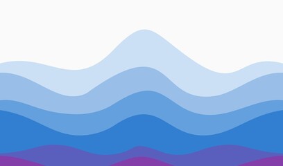 Vector blue seamless pattern. Layered illustration. Waves, water, liquid. Design for poster, postcards, packaging.