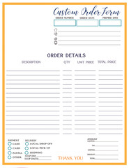 Custom Craft Order Form