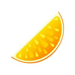 Vector flat illustration of juicy orange slice