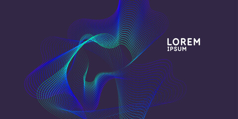 The poster depicts a wave of particles that diverges in different directions.