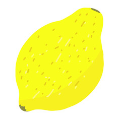 Hand-drawn yelow lemon vector illustration. Farm organic ingredient for juice. Vegetarian diet illustration.