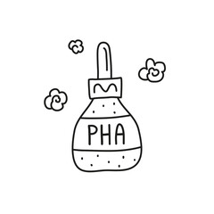 Doodle pha in cosmetic bottle.