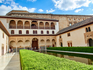 Fototapeta premium Structures, buildings and details of the interior of the Alhambra, Granada, Spain. 