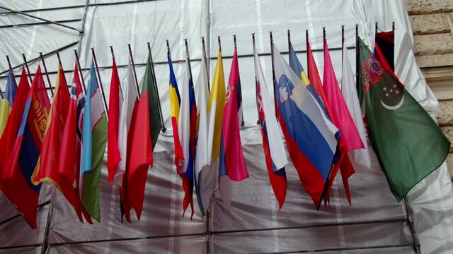 various flags of opec countries