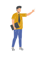 Businessman with file