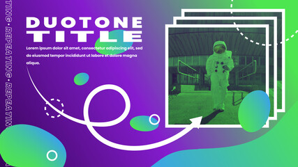 Duotone Gradient Media Replacement Title