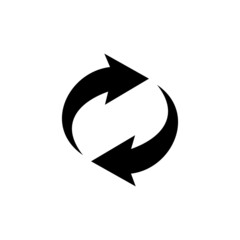 refresh icon, round icon, vector symbol illustration