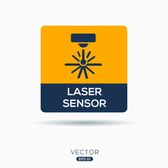Creative (Laser sensor) Icon ,Vector sign.