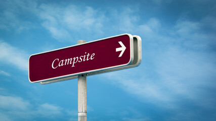 Street Sign to Campsite