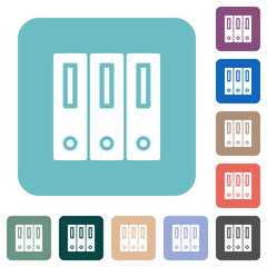 Binders solid rounded square flat icons