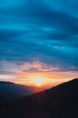 Sunrise Over North Conway Mountains, North Conway New Hampshire