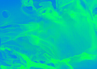 Obraz na płótnie Canvas Ocean Ink Fluid. Swimming Pool. Turquoise Persian