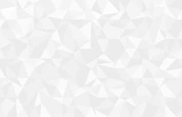Abstract geometry low poly graphic repeat pattern triangle  facets. white and gray background.vector