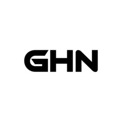 GHN letter logo design with white background in illustrator, vector logo modern alphabet font overlap style. calligraphy designs for logo, Poster, Invitation, etc.