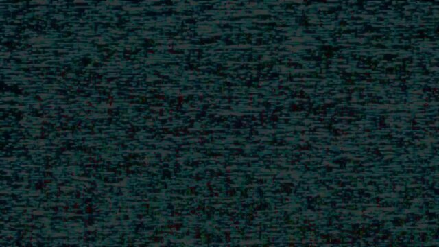 VHS TV damage, static noise Loop Animation Background. No signal, interference distortion error, glitch pixel. Bad TV signal, damaged effect, electronics glitch, digital noise, fault in system.