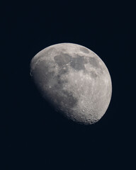 The moon in the night sky