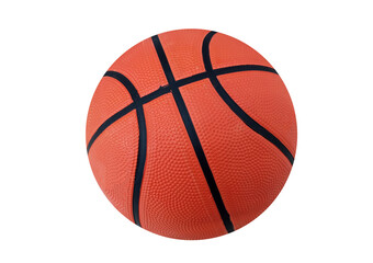 Single new basketball isolated on white background for stock photo, match play, team, sport equipment