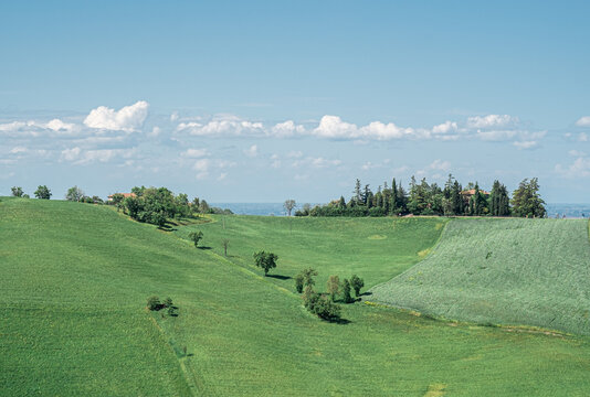 Peaceful place on the hills in countryside between Modena and Bologna, Emilia and Romagna, Italy.