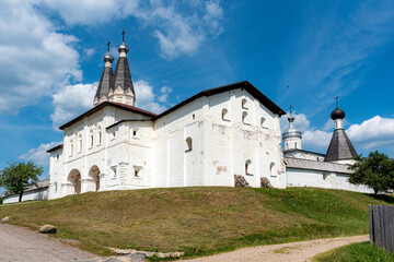 Fototapeta na wymiar View of the Ferapontov Monastery in the Vologda region of Russia